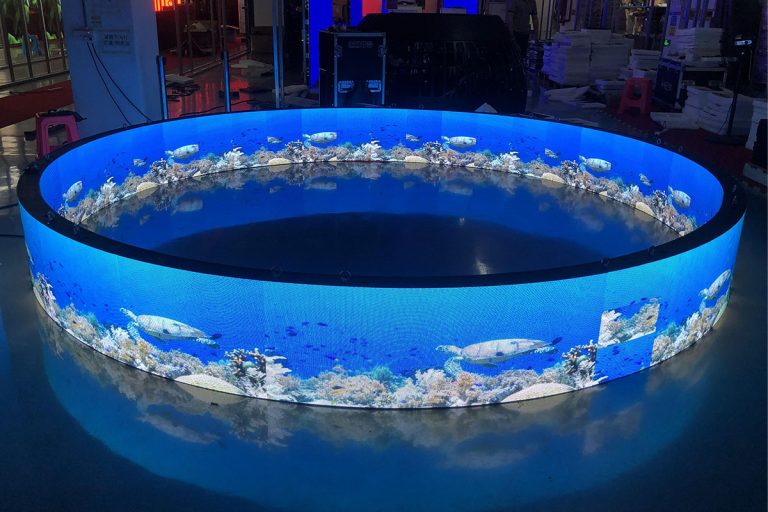 Custom Made Creative Special Shape Double Sides Ring LED Display Screen, CANLIGHT is a professional LED Display Supplier Made In China