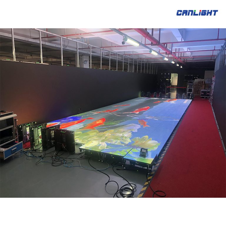 FLD-500x500 Floor LED display screen cabinet panel, made by CANLIGHT from China