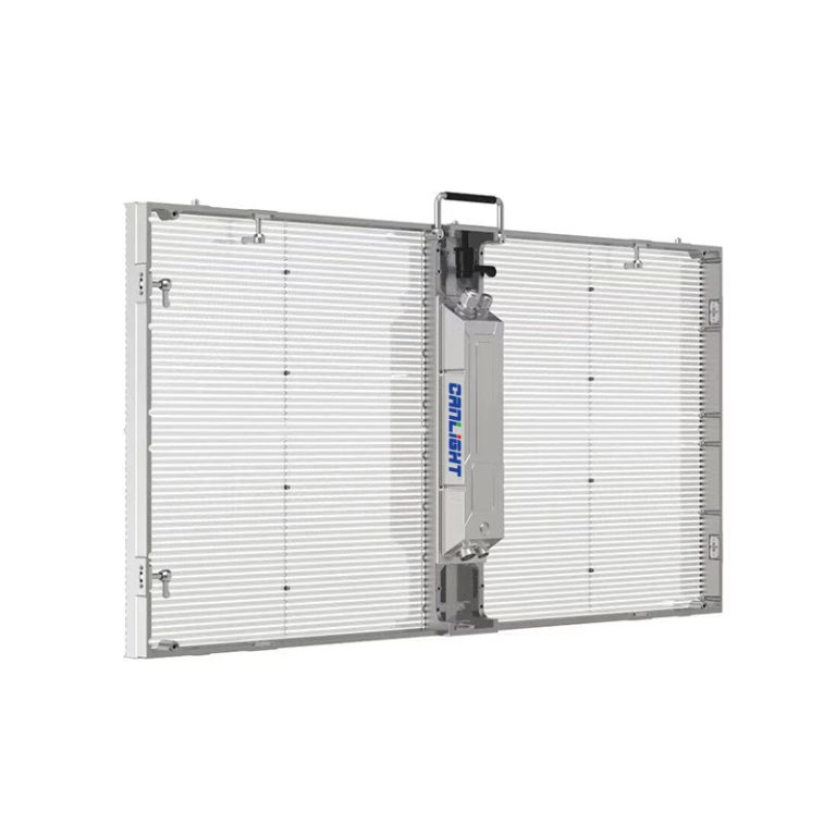 RTJ-1000x500 is an indoor rental curvedable transparent LED display screen cabinet panel 1000mm(W)*500mm(H)