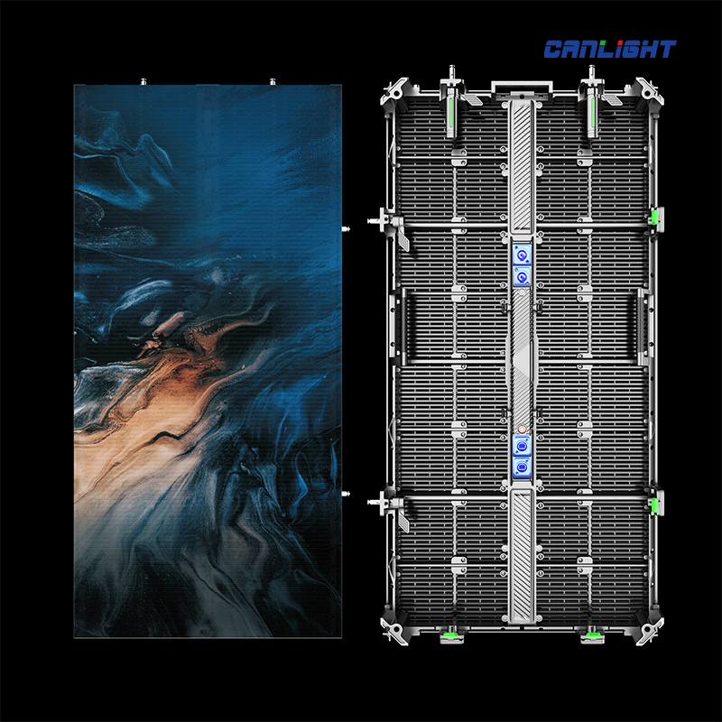 RTL-500x1000 is an indoor rental transparent LED display screen cabinet panel 500mm(W)*1000mm(H) -3