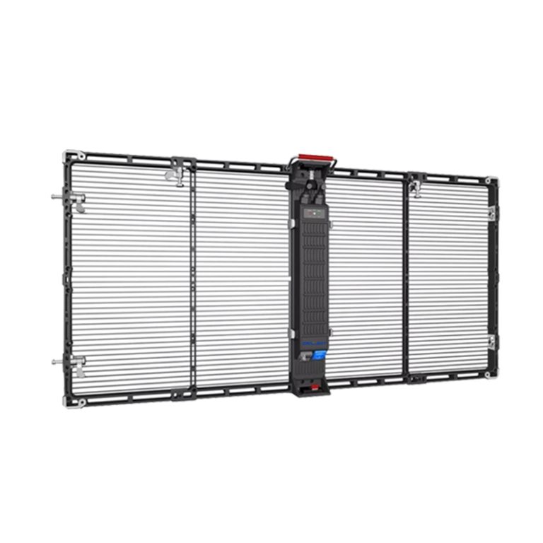 RTY-1000x500 is an indoor rental curvedable transparent LED display screen cabinet panel 1000mm(W)*500mm(H)